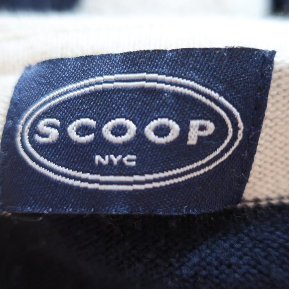 SCOOP NYC NAVY WHITE HOODED SWEATER SZ M * - Picture 9 of 11